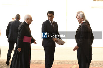 2023-08-17 - The arrival of Andry Rajoelina, President of Madagascar, for the meeting with Pope Francis, on August 17, 2023 at the Cortile di San Damaso, Vatican City, Rome, Italy. -  MEETING BETWEEN POPE FRANCIS AND ANDRY RAJOELINA, PRESIDENT OF MADAGASCAR - NEWS - RELIGION