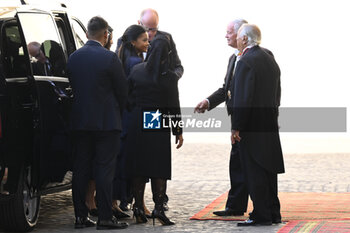 2023-08-17 - The family of Andry Rajoelina, President of Madagascar, on August 17, 2023 at the Cortile di San Damaso, Vatican City, Rome, Italy. -  MEETING BETWEEN POPE FRANCIS AND ANDRY RAJOELINA, PRESIDENT OF MADAGASCAR - NEWS - RELIGION