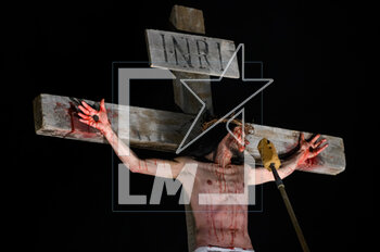 2023-04-07 - Christ on the cross, they brought a sponge to his lips attached to one end of a stick and dipped in vinegar - RITES OF GOOD FRIDAY GOOD FRIDAY RITES 