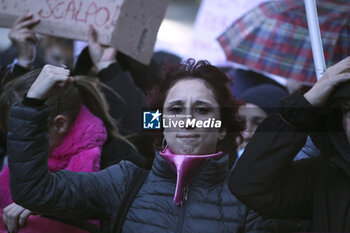 2023-11-25 - Demonstrators yelling against the violence on the women - GIORNATA CONTRO LA VIOLENZA SULLE DONNE 2023 _ NON UNA DI MENO - NEWS - SOCIETY