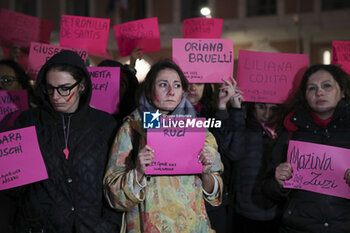 2023-11-25 - Demonstrators shows the name of victims of feminicide - GIORNATA CONTRO LA VIOLENZA SULLE DONNE 2023 _ NON UNA DI MENO - NEWS - SOCIETY