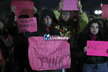 2023-11-25 - Demonstrators shows the name of victims of feminicide - GIORNATA CONTRO LA VIOLENZA SULLE DONNE 2023 _ NON UNA DI MENO - NEWS - SOCIETY