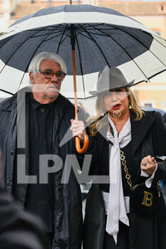 27/02/2023 - Simone Izzo e Ricky Tognazzi during the funeral of Maurizio Costanzo at the Church of the Artists in Piazza del Popolo Rome Italy February 27 2023 - FUNERALE / FUNERAL OF MAURIZIO COSTANZO  - NEWS - VIP