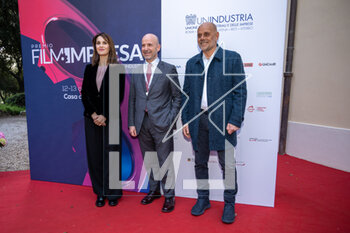 2023-04-13 - Paola Cortellesi ,Riccardo Milani and Angelo Camilli during the film event 