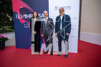 2023-04-13 - Paola Cortellesi ,Riccardo Milani and Angelo Camilli during the film event 