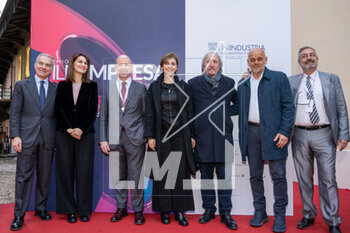 2023-04-13 - Paola Cortellesi ,Riccardo Milani, Angelo Camilli e Giampaolo Letta during the film event 