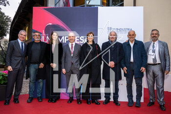 2023-04-13 - Paola Cortellesi ,Riccardo Milani, Angelo Camilli ,Giampaolo Letta e Paolo Genovese during the film event 