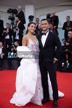 2023-08-31 - Giulia Salemi and Pierpaolo Petrelli attend a red carpet for the movie 
