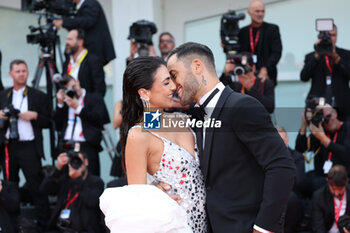 2023-08-31 - Giulia Salemi and Pierpaolo Petrelli (kiss) and attends a red carpet for the movie 