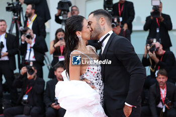 2023-08-31 - Giulia Salemi and Pierpaolo Petrelli (kiss) and attends a red carpet for the movie 
