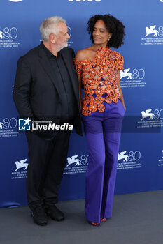 2023-08-31 - Luc Besson and Virginie Silla attend a photocall for the movie 