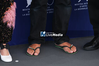 2023-09-01 - Director Nikolaj Arcel (shoes detail) attends a photocall for the movie 