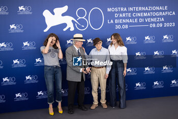 2023-09-04 - Valerie Lemercier, Vittorio Storaro, director Woody Allen and Lou de Laage attend a photocall for the movie 