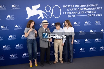 2023-09-04 - Valerie Lemercier, Vittorio Storaro, director Woody Allen and Lou de Laage attend a photocall for the movie 