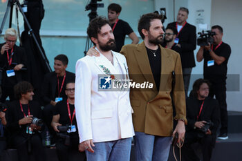 2023-09-04 - (R-L) Damiano D'Innocenzo and Fabio D'Innocenzo attend a red carpet for the movie 