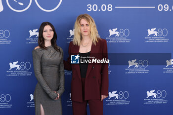 2023-09-07 - Actress Cathalina Geeraerts (L), Belgian director Fien Troch pose during the photocall of the movie 