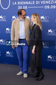 2023-09-08 - Alba Rohrwacher (R) and guest attend a photocall for the movie 