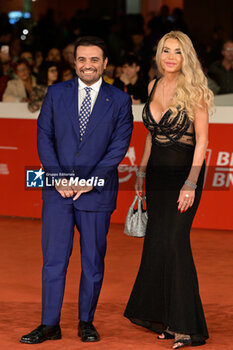 2023-10-22 - Gerolamo Cangiano and Valeria Marini attends the red carpet of the movie “Nuovo Olimpo” during the 18th Rome Film Festival at Auditorium Parco Della Musica on October 22, 2023 in Rome, Italy. - RED CARPET OF THE MOVIE “NUOVO OLIMPO” 18TH ROME FILM FESTIVAL AT AUDITORIUM PARCO DELLA MUSICA - NEWS - VIP