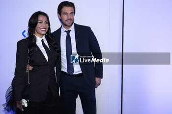 2023-11-21 - Carolina Marconi Ambassador of #afiancodelcoraggio and Alessandro Tulli during the Photocall of the VI edition of the #afiancodelcoraggio literary award, promoted by Roche, which sees the short 