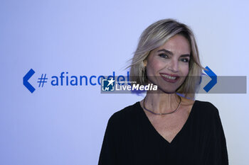 2023-11-21 - Laura Chimenti, TG1 journalist, during the Photocall of the VI edition of the #afiancodelcoraggio literary award, promoted by Roche, which sees the short 