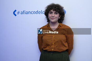 2023-11-21 - Marika Tassone, screenwriter of the “Soldatini” during the Photocall of the VI edition of the #afiancodelcoraggio literary award, promoted by Roche, which sees the short 