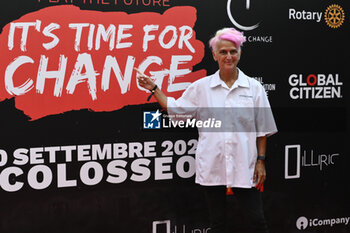 2023-09-10 - Cristina Bowerman during the Red Carper of Time fo Change at Colosseo, 10 September 2023, Rome, Italy. - RED CARPET TIME FOR CHANGE - REPORTAGE - VIP