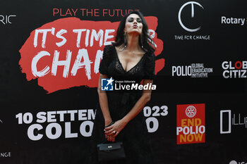 2023-09-10 - Maria Grazia Cucinotta during the Red Carper of Time fo Change at Colosseo, 10 September 2023, Rome, Italy. - RED CARPET TIME FOR CHANGE - REPORTAGE - VIP