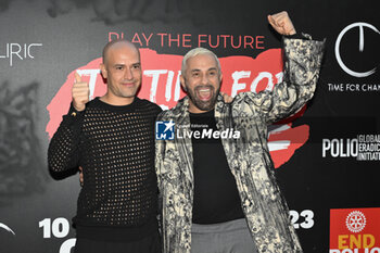 2023-09-10 - Jago and Luca Tommassini during the Red Carper of Time fo Change at Colosseo, 10 September 2023, Rome, Italy. - RED CARPET TIME FOR CHANGE - REPORTAGE - VIP