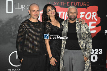 2023-09-10 - Jago, Maria Grazia Cucinotta and Luca Tommassini during the Red Carper of Time fo Change at Colosseo, 10 September 2023, Rome, Italy. - RED CARPET TIME FOR CHANGE - REPORTAGE - VIP