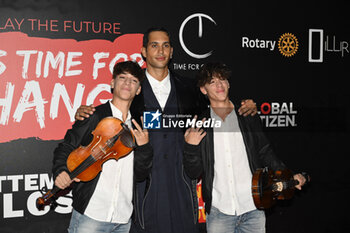 2023-09-10 - The Violin Twins Mirko and Valerio Lucia and Mahmood during the Red Carper of Time fo Change at Colosseo, 10 September 2023, Rome, Italy. - RED CARPET TIME FOR CHANGE - REPORTAGE - VIP
