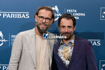 2024-10-16 - Andrea Segre director and Elio Germano attends the Photocall of the movie “Berlinguer. La grande Ambizione ” during the 19th Rome Film Festival at Auditorium Parco Della Musica on October 16, 2024 in Rome, Italy. - FESTA DEL CINEMA ROMA PHOTOCALL BERLINGUER. LA GRANDE AMBIZIONE - NEWS - ENVIRONMENT