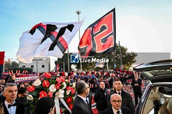 2024-01-24 - Tifosi, Fans, Supporters of Cagliari Calcio - GIGI RIVA'S FUNERAL - NEWS - CHRONICLE
