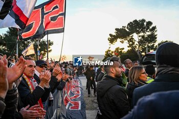 2024-01-24 - Sconvolts, Tifosi, Fans, Supporters of Cagliari Calcio - GIGI RIVA'S FUNERAL - NEWS - CHRONICLE