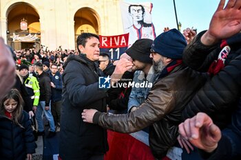 2024-01-24 - Maruo Riva and Tifosi, Fans, Supporters of Cagliari Calcio - GIGI RIVA'S FUNERAL - NEWS - CHRONICLE