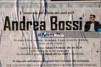 2024-02-01 - Andrea Bossi's funeral, young man killed in Cairate, Varese - ANDREA BOSSI'S HOMOCIDE - NEWS - CHRONICLE