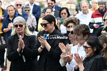 2024-04-15 - The current partner Sandra Nilsson attends the funeral ceremony - FUNERAL OF ROBERTO CAVALLI - NEWS - CHRONICLE