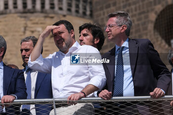 2024-05-27 - Deputy Prime Minister and Minister of Infrastructure and Transport,Matteo Salvini and Mayor of Napoli Gaetano Manfredi visiting the new Naples maritime station at the Beverello pier - INSTITUTIONAL VISIT BY TRANSPORT MINISTER MATTEO SALVINI TO THE NEW MARITIME STATION AT MOLO BEVERELLO - NEWS - CHRONICLE