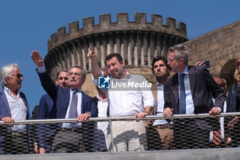 2024-05-27 - Deputy Prime Minister and Minister of Infrastructure and Transport,Matteo Salvini and Mayor of Napoli Gaetano Manfredi visiting the new Naples maritime station at the Beverello pier - INSTITUTIONAL VISIT BY TRANSPORT MINISTER MATTEO SALVINI TO THE NEW MARITIME STATION AT MOLO BEVERELLO - NEWS - CHRONICLE