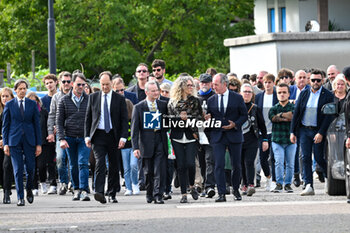 2024-10-11 - The parents of Sammy Basso and The President of the Veneto Region Luca Zaia in the funeral procession - SAMMY BASSO'S FUNERAL - NEWS - CHRONICLE