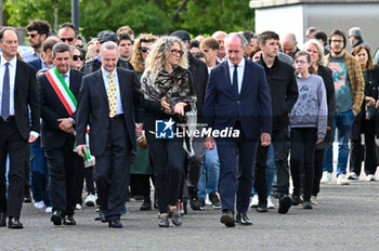 2024-10-11 - The parents of Sammy Basso and The President of the Veneto Region Luca Zaia in the funeral procession - SAMMY BASSO'S FUNERAL - NEWS - CHRONICLE