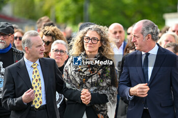 2024-10-11 - The parents of Sammy Basso and The President of the Veneto Region Luca Zaia in the funeral procession - SAMMY BASSO'S FUNERAL - NEWS - CHRONICLE