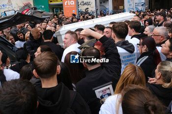 2024-11-14 - Funeral of Arcangelo Correra, the 18-year-old who was shot in the head on the night of 8-9 November in the nearby square of Sedil Capuano in Naples. - NAPOLI FUNERAL OF ARCANGELO CORRERA - NEWS - CHRONICLE