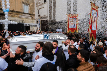 2024-11-14 - Funeral of Arcangelo Correra, the 18-year-old who was shot in the head on the night of 8-9 November in the nearby square of Sedil Capuano in Naples. - NAPOLI FUNERAL OF ARCANGELO CORRERA - NEWS - CHRONICLE