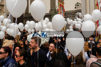 2024-11-14 - Funeral of Arcangelo Correra, the 18-year-old who was shot in the head on the night of 8-9 November in the nearby square of Sedil Capuano in Naples. - NAPOLI FUNERAL OF ARCANGELO CORRERA - NEWS - CHRONICLE