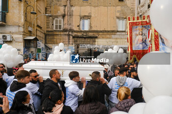 2024-11-14 - Funeral of Arcangelo Correra, the 18-year-old who was shot in the head on the night of 8-9 November in the nearby square of Sedil Capuano in Naples. - NAPOLI FUNERAL OF ARCANGELO CORRERA - NEWS - CHRONICLE