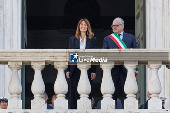 2024-01-16 - Paola Cortellesi and Roberto Gualtieri during the delivery ceremony of the Lupa Capitolina, 16 january 2024 at Campidoglio, Rome, Italy - DELIVERY CEREMONY OF THE LUPA CAPITOLINA - NEWS - CULTURE