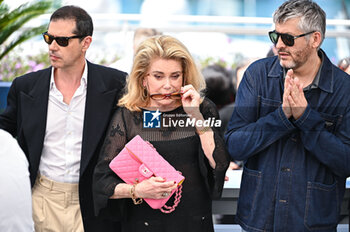 2024-05-22 - Melvil Poupaud, Catherine Deneuve and Christophe Honore attend the 