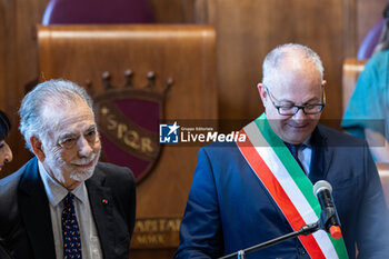 2024-10-15 - US director Francis Ford Coppola holds his speech as he receives the 'Lupa Capitolina' award by Rome's mayor Roberto Gualtieri during the 19th Rome Film Festival at Julius Caesar Hall on October 15, 2024 in Rome, Italy
 - FRANCIS FORD COPPOLA RECEIVES THE 'LUPA CAPITOLINA'  - NEWS - CULTURE