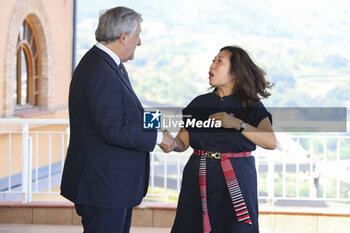 2024-07-16 - Arrival of delegations at the G7 on Trade. Antonio Tajani (Italian Minister of Foreign Affairs) welcomes Mary Ng (Canada Minister of International Trade, Export Promotion, Small Business and Economic Development) - MINISTERIAL MEETING ON TRADE  VILLA SAN GIOVANNI AND REGGIO CALABRIA, 16-17 JULY 2024  - NEWS - ECONOMY