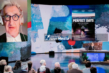2024-02-04 - Director Win Wenders on video speak during TV program 